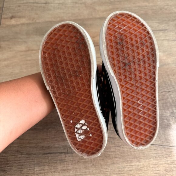 Trendy Vans Toddler Old Skool Leopard & Black Velcro Sneakers (Size 9.0) - Picture 6 of 7